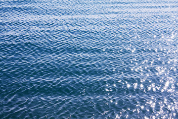 Sea blue water background texture.