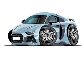 Fototapeta na wymiar Cartoon vector car isolated on white background