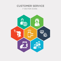 simple set of connection, mobile phone, diamond, calling icons, contains such as icons question, customer service, translator and more. 64x64 pixel perfect. infographics vector