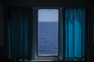 Window view from ferry cabin