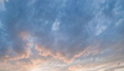 Beautiful cloud formations at sunset.