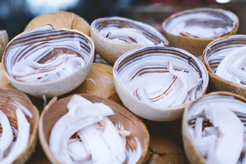  coconut with pulp on the Thai market