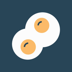 Color icon fried eggs