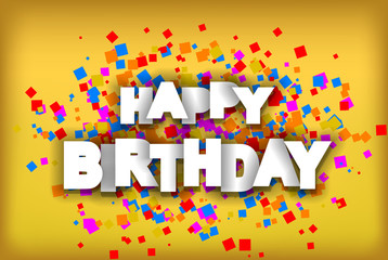 Happy Birthday - greeting card, flyer, invitation - vector illustration