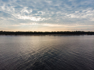 landscape view of sunrise over river