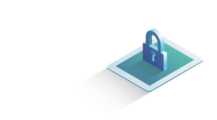 tablet, device, lucchetto, sicurezza, sicuro, 