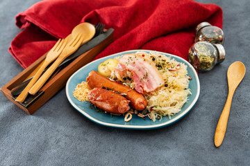 Central and Eastern European cuisines choucroute - sauerkraut with riesling