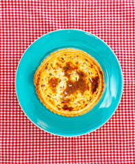 Quiche Lorraine with smoked bacon