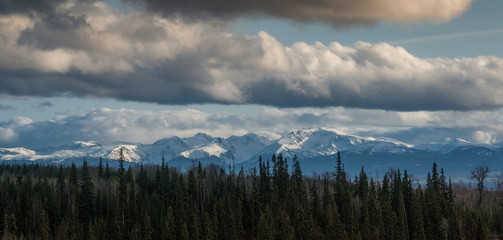 Kustbergen onder wolken - Telkwa Range