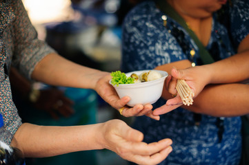 concept of begging food : Share Food Helping Homeless People in Society on Earth: The Concept of Hunger Hunger