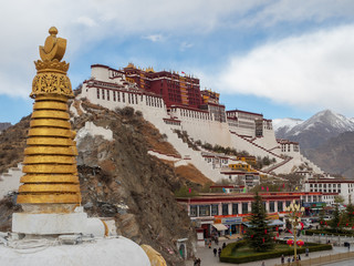 View of the Potala Palace in Tibet Autonomous Region, China.