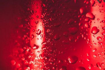 red droplets on the red surface, macro, abstraction