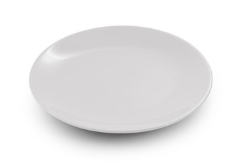 empty plate isolated on white background