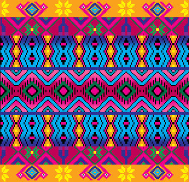 textura decorativa multicolor textil maya Stock Illustration | Adobe Stock
