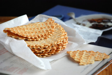 Waffles on the table