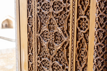 Background patterned on a tree. Thread patterns. Ornament patterns.