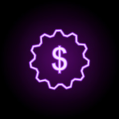 dollar neon icon. Elements of business set. Simple icon for websites, web design, mobile app, info graphics