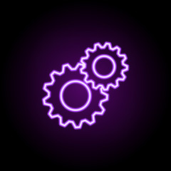gear neon icon. Elements of business set. Simple icon for websites, web design, mobile app, info graphics