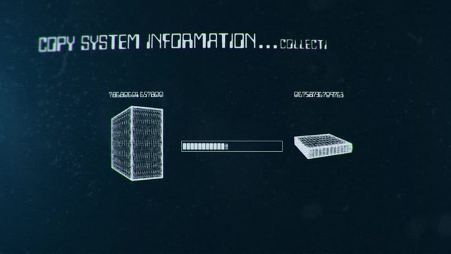 Hacker Copy System Information Old Computer Graphic