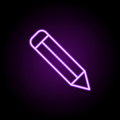 pen neon icon. Elements of business set. Simple icon for websites, web design, mobile app, info graphics