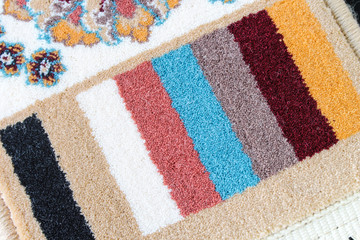 Pattern carpet with a pattern and fringe