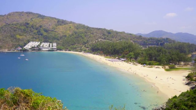 Nai harn beach on travel summer season at phuket thailand 2019
