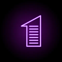 building contract neon icon. Elements of business set. Simple icon for websites, web design, mobile app, info graphics