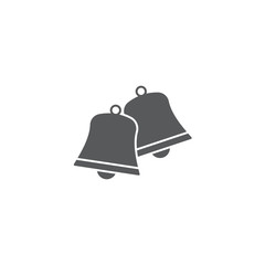 Christmas or wedding bells with vector con in a flat design isolated on white