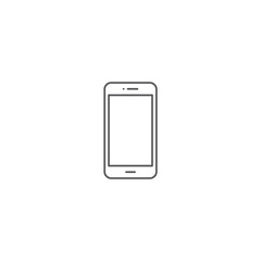 Smartphone line icon, outline vector icon illustration, linear pictogram isolated on white