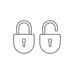 security Lock Icon Flat Graphic Design isolated on white
