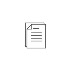 Document papers pile line icon, outline vector sign, linear style pictogram isolated on white