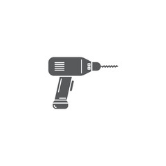 Hand Drill Machine flat vector icon isolated on white background
