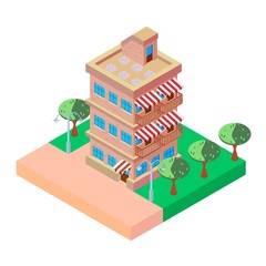 image icon of a multistory building with oaks