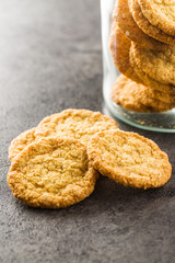 Crispy oatmeal cookies.