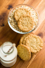 Crispy oatmeal cookies.