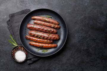 Grilled sausages