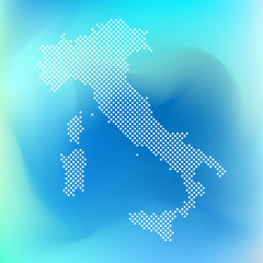 Pixel map of Italy. Vector dotted map of Italy isolated on white background. Italy map page symbol for your web site design map logo, app, ui, Travel vector