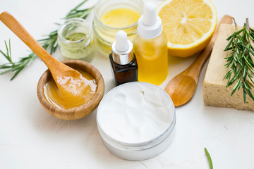 Natural organic spa ingredients, natural beauty treatments - 263996705