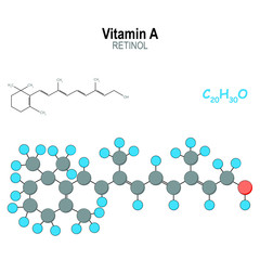 vitamin A. model of retinol molecule