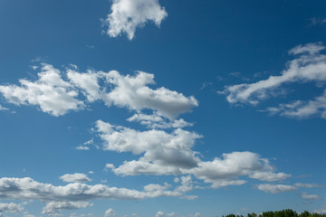 blue sky and white clouds