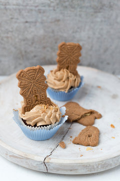 Cupcakes with speculoos cream