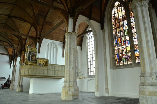 Impressions from the Oude Kerk, Old Church in Amsterdam on May 10, 2015, Netherlands