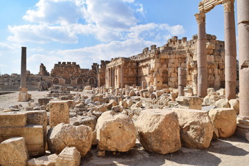 Ancient ruins in Baalbek, Lebanon