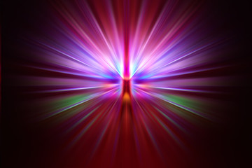 mask of bright rays of different colors