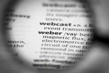 Word or phrase weber in a dictionary.