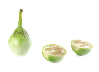 green egg plant isolate on white background