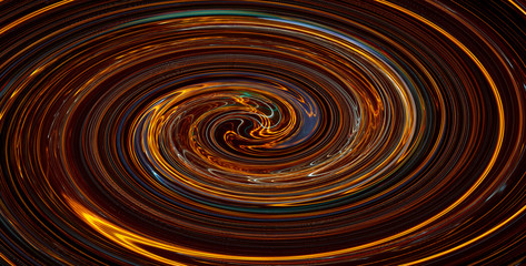 Glowing orange spiral. Abstract background.