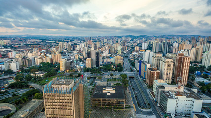 Obraz premium City aerial shoot