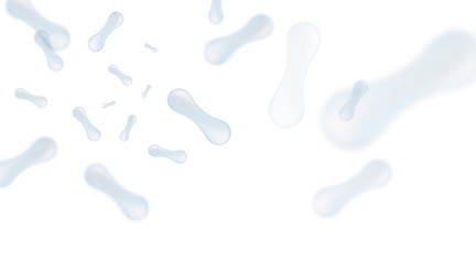 Probiotics Bacteria Vector illustration. Biology, Science background. Microscopic bacteria closeup.