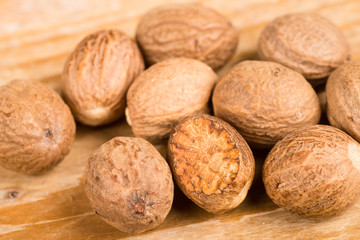 Closeup of nutmeg